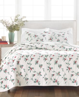 Martha Stewart Collection Holly Embroidery Quilt Full Queen Created   22161636 Fpx.tif