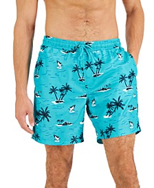Men's Tropical Swim Trunks, Created for Macy's 
