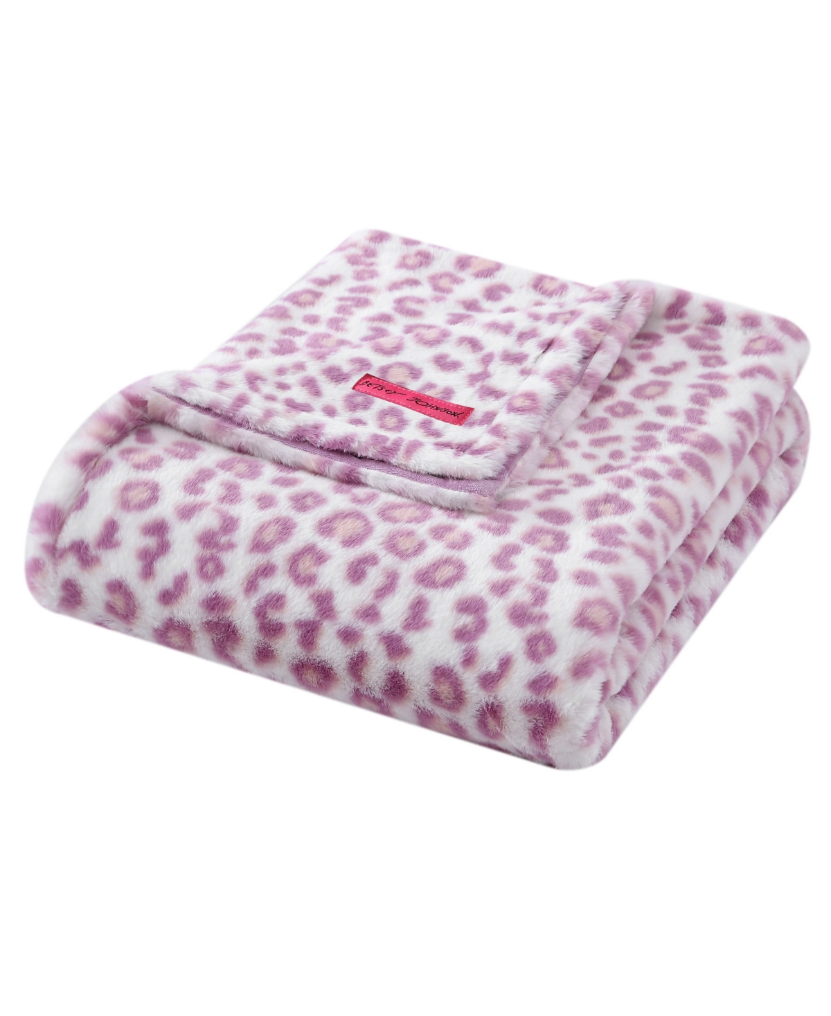 Betsey Johnson Betseys Faux Fur Throw Blanket, 60"x 50" In Leopard