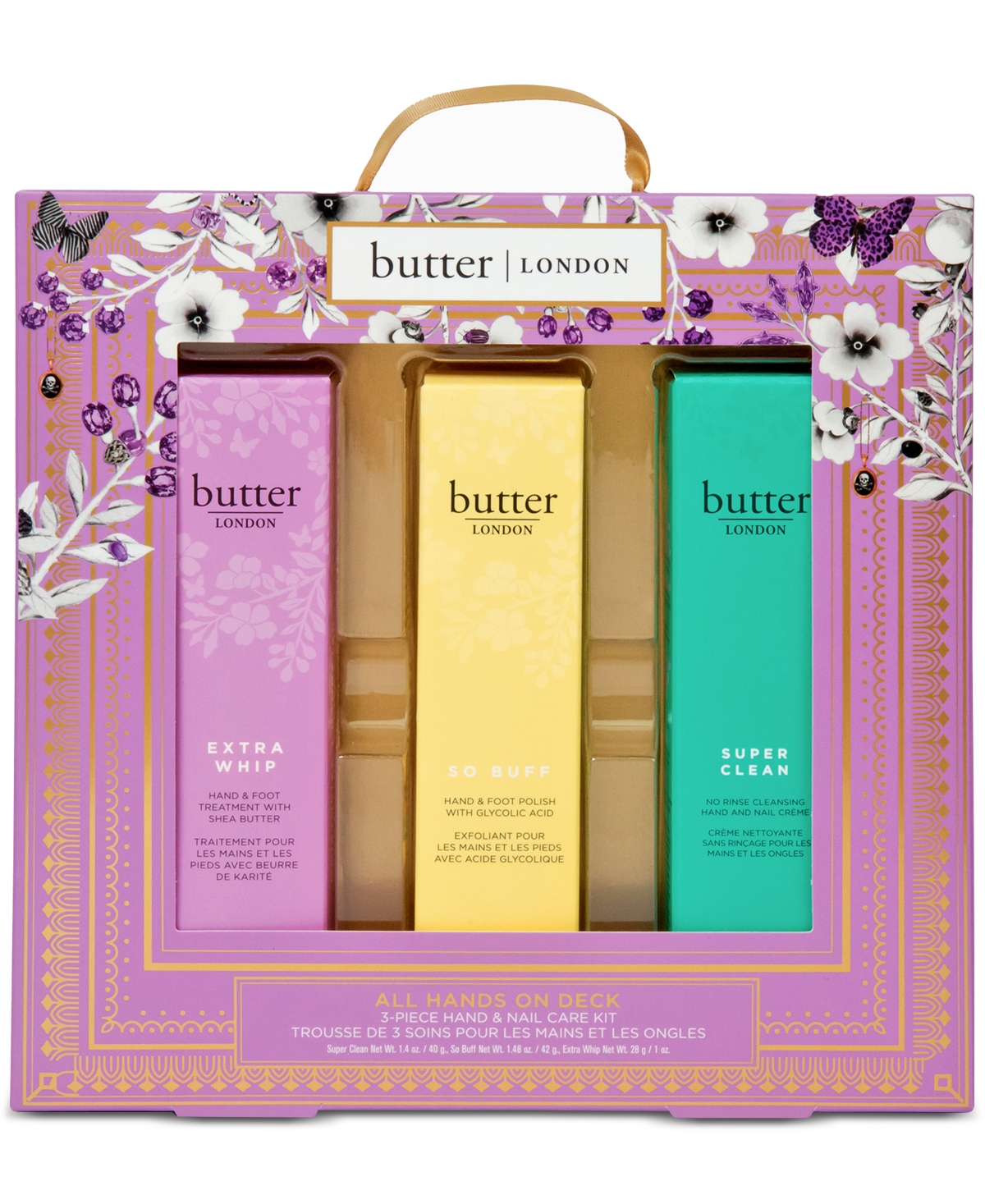 Shop Butter London 3-pc. All Hands On Deck Hand & Nail Care Set In So Buff,extra Whip,super Clean