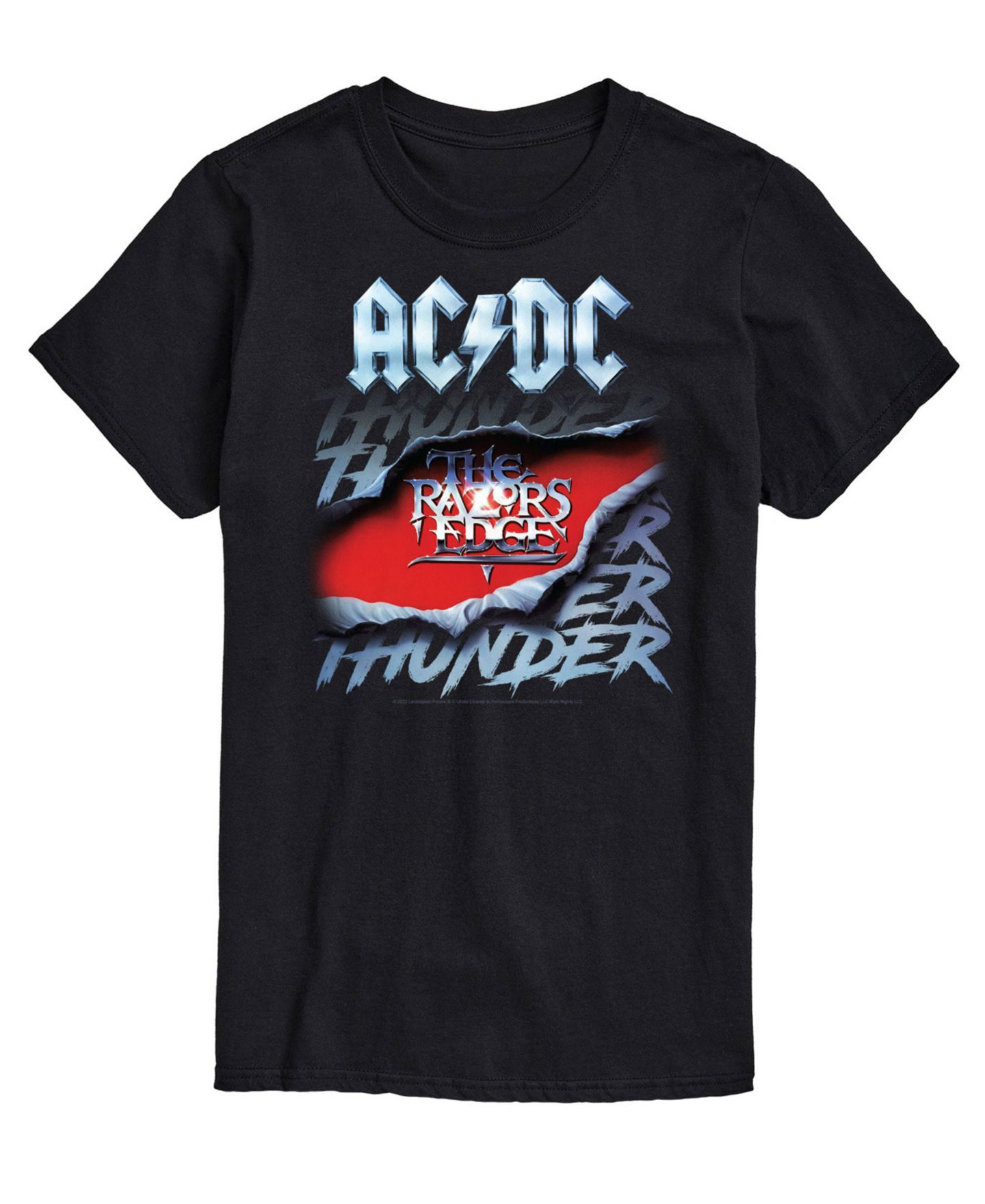 Мужская футболка AIRWAVES Acdc Thunder, цвет: Чёрный — фото 1