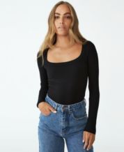 Macys womens black tops hot sale