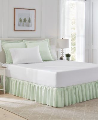 Laura Ashley Ticking Stripe Ruffled Bedskirt, King