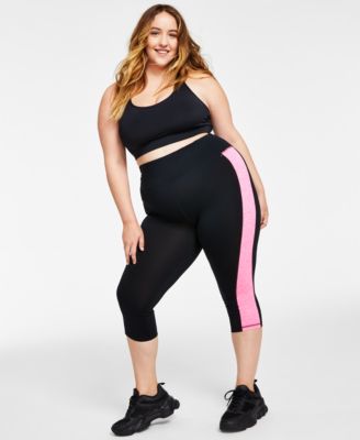 ID Ideology - Plus Size Colorblocked Cropped Leggings