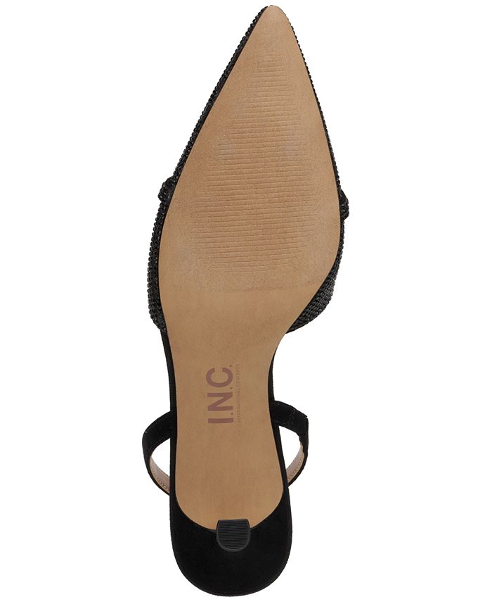 INC International Concepts Women's Gelsey Slingback Kitten-Heel Pumps ...