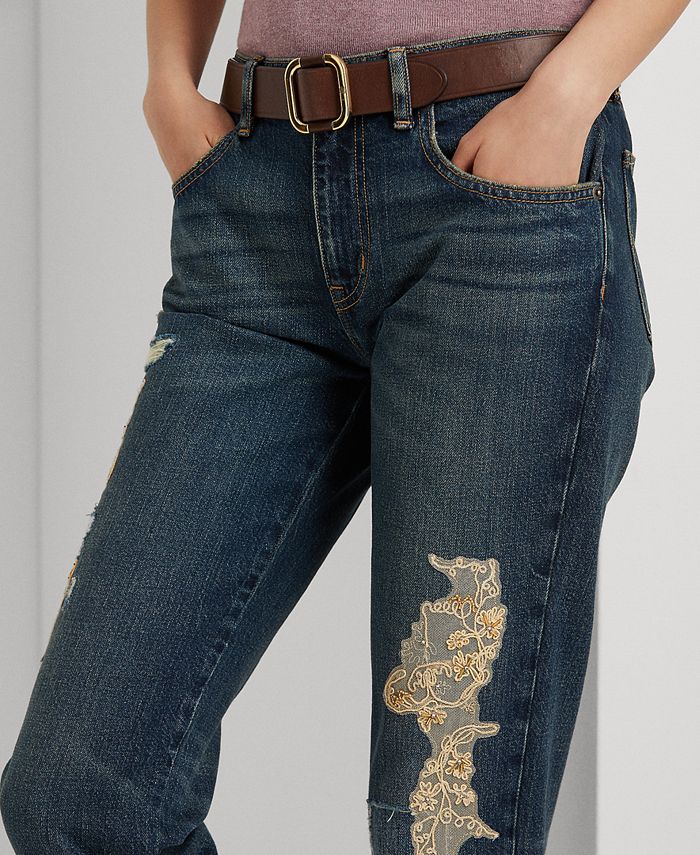 Lauren Ralph Lauren Petite Relaxed Tapered Ankle Jeans & Reviews ...