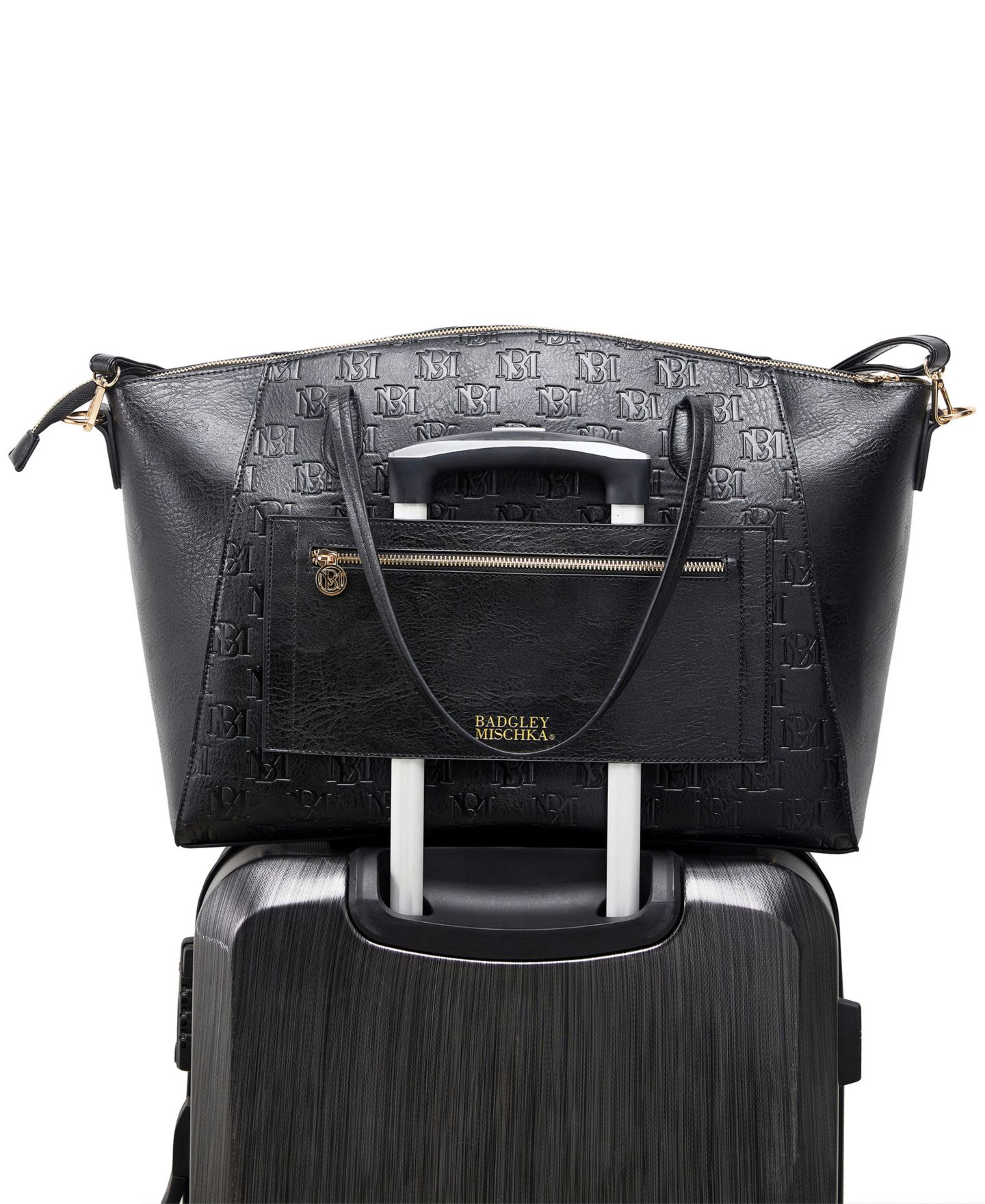 Женская сумка Badgley Mischka Caroline Tote Weekender Travel, цвет: Чёрный — фото 2