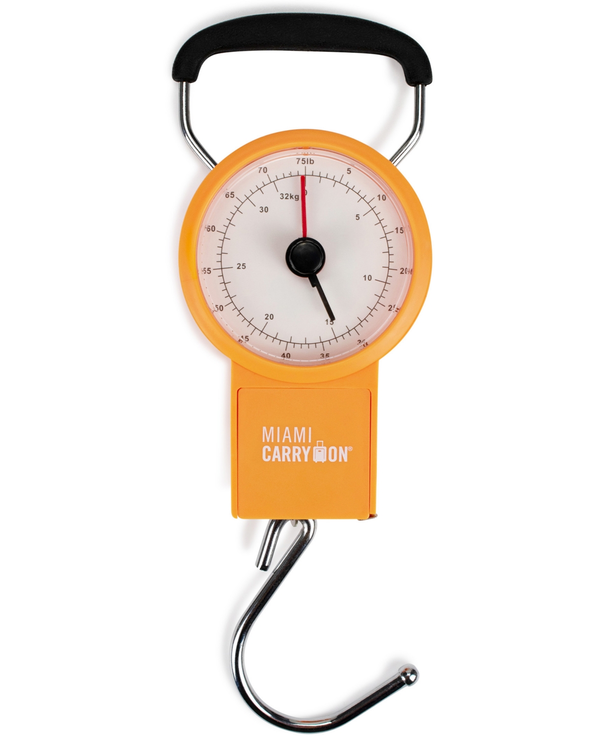Mechanical Luggage Scale with Tape Measure, 75 lbs - Orange