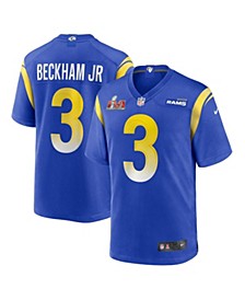 Men's Odell Beckham Jr. Royal Los Angeles Rams Super Bowl Lvi Game Patch Jersey
