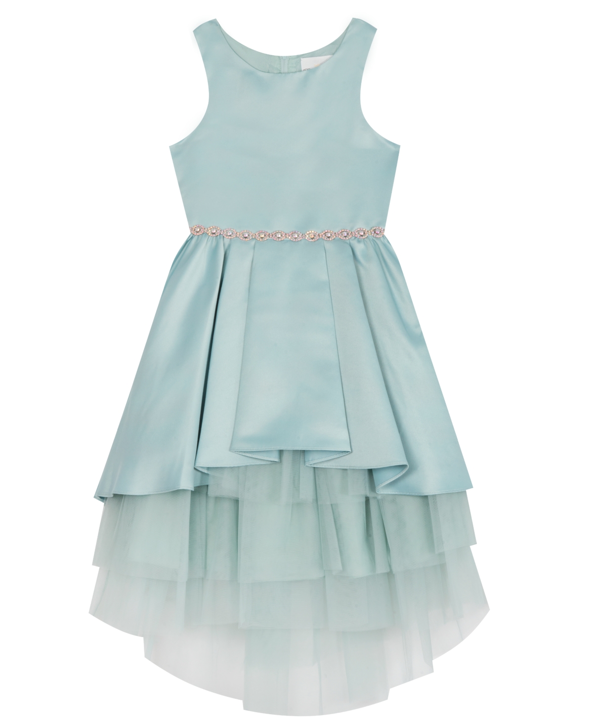 UPC 194170467555 - Toddler Girls Hi-Low Tiered Ruffle Mesh Skirt Satin ...