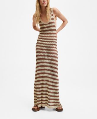 mango jersey dress MANGO Women's Striped Jersey Dress