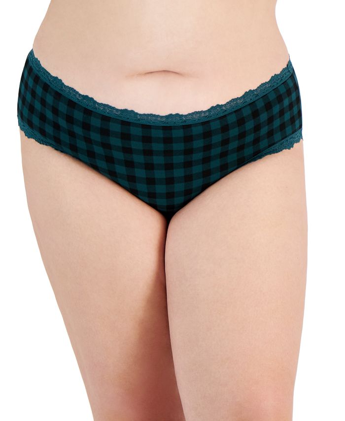 Jenni Plus Lace-Trim Hipster Underwear, Created for Macy's