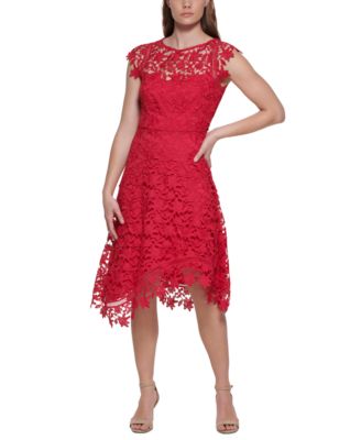 Eliza j red lace dress best sale