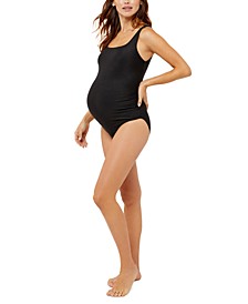 Square Neck Classic Maternity One-Piece Swimsuit
