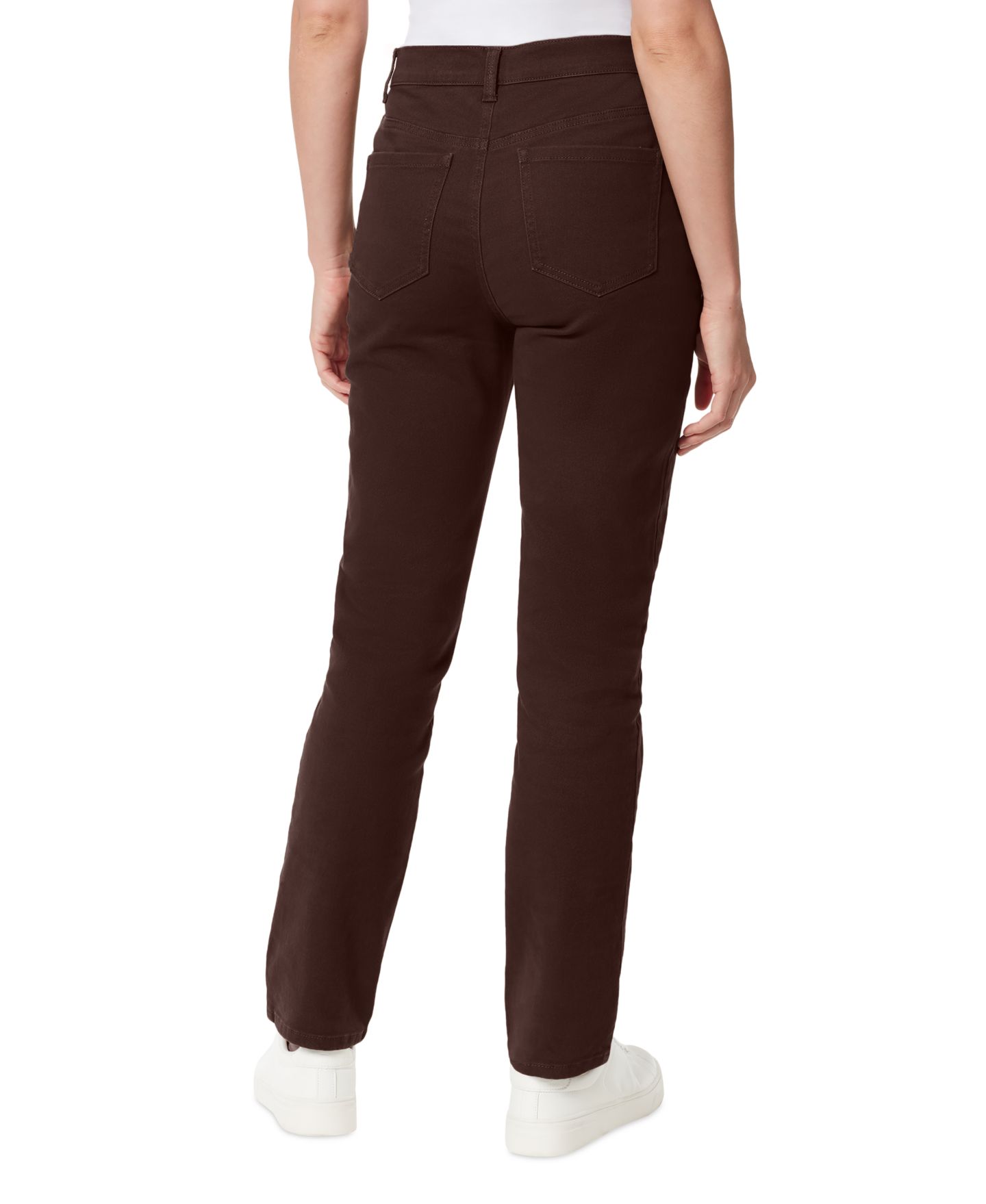 Женские джинсы Gloria Vanderbilt Amanda High-Waisted Straight-Leg, цвет: Кофейный — фото 6