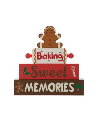 12" Lighted Wooden Christmas Gingerbread Man Table Decor