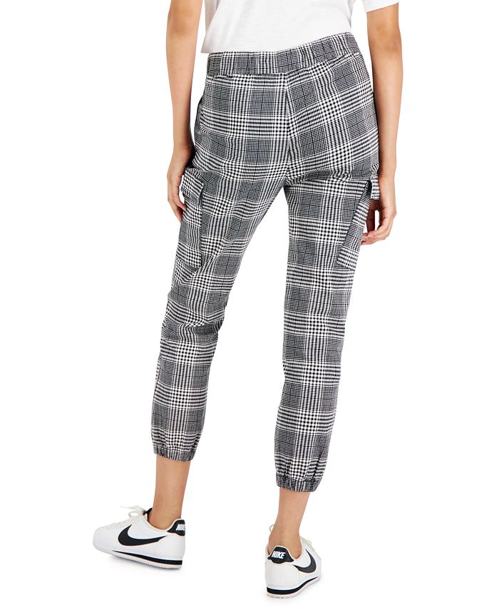 Tinseltown Juniors' Plaid Cargo PullOn Jogger Pants Macy's