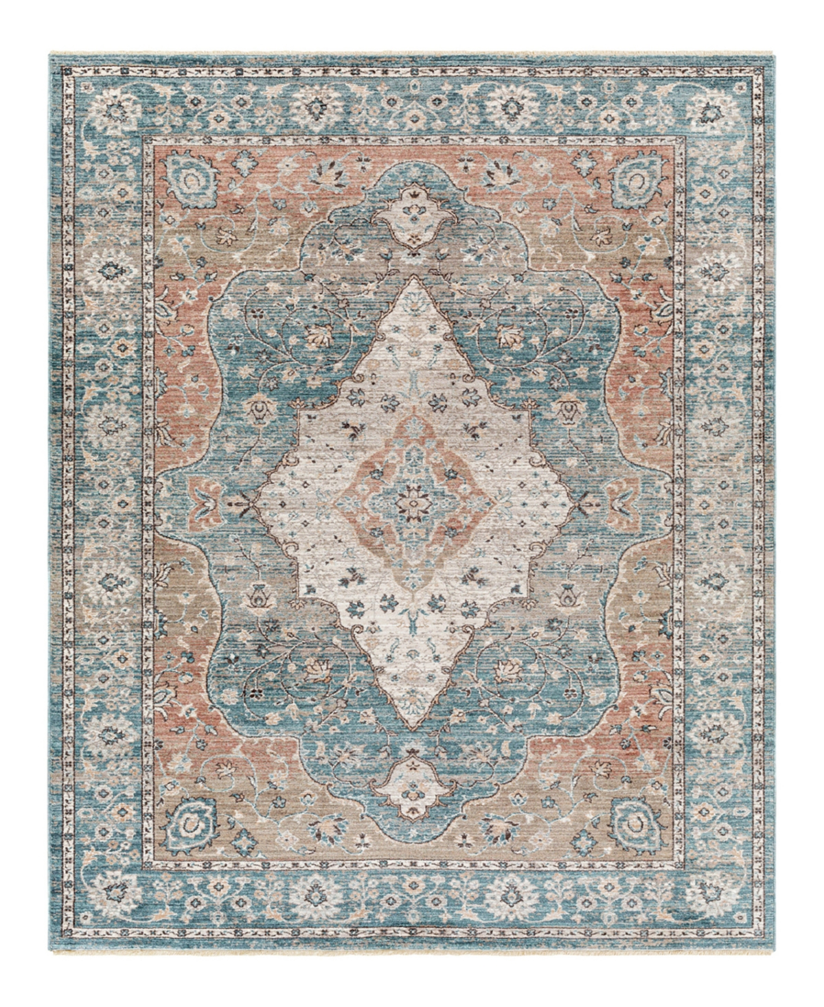Surya Carlisle Csi-2304 8'10in x 12'6in Area Rug - Navy, Rose