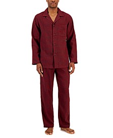 Men's Gingham Flannel Pajama Set, Created for Macy's