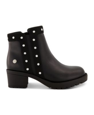 Little Girls Studded Ankle Heel Bootie