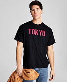 Men's Oversized-Fit Embroidered Tokyo T-Shirt