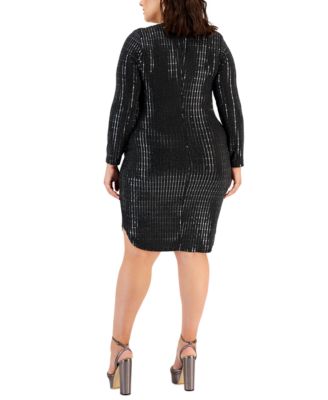 B Darlin Trendy Plus Size Embellished Bodycon Dress - Macy's