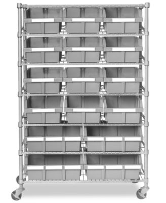 Seville Classics - Commercial 7-Tier NSF 16 Bin Rack Shelving
