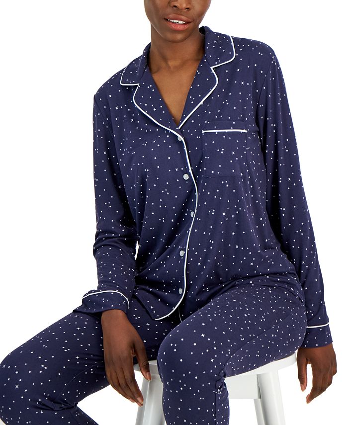 Alfani Women's UltraSoft Printed Packaged Pajama Set, Created for Macy