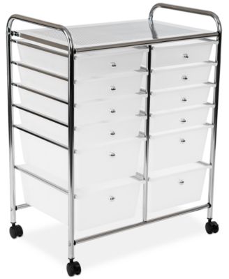 12-Drawer Rolling Organizer Cart