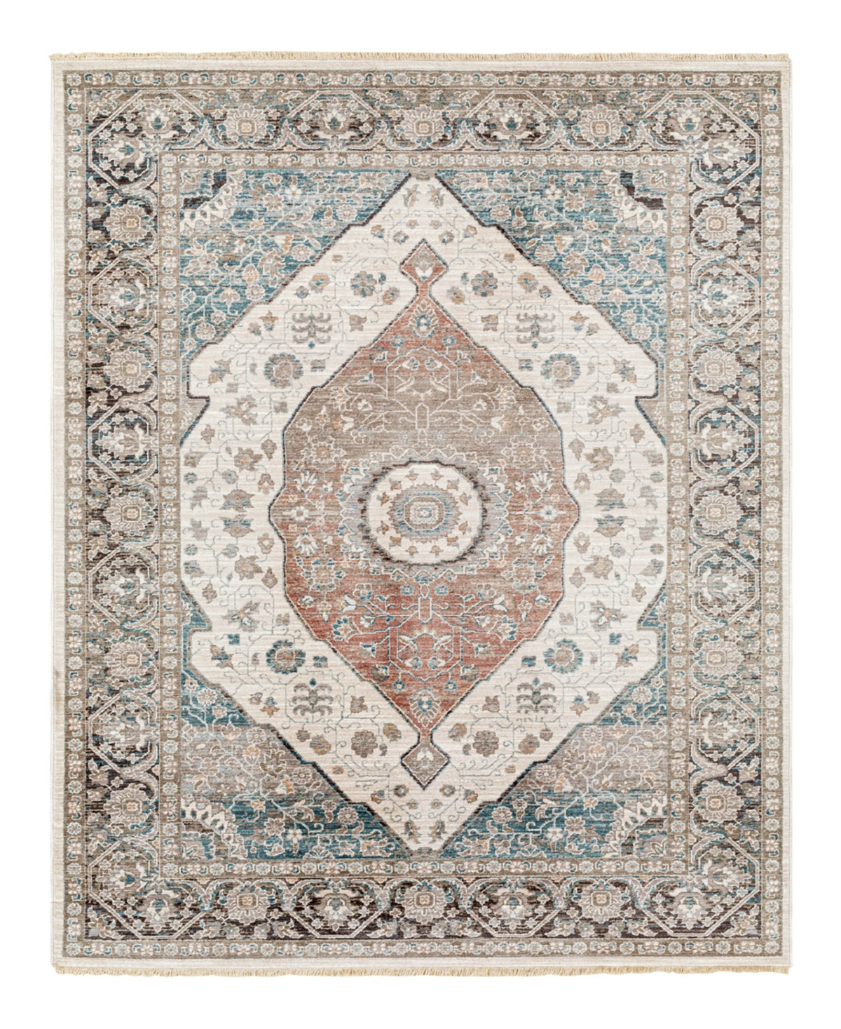 Surya Carlisle Csi-2306 8'10in x 12'6in Area Rug - Ivory, Mist