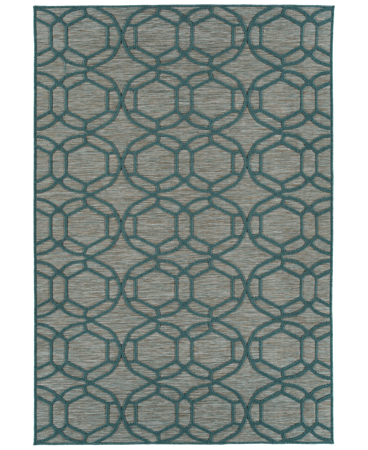 Closeout! Cove COV05 7'10in x 10' Area Rug - Teal