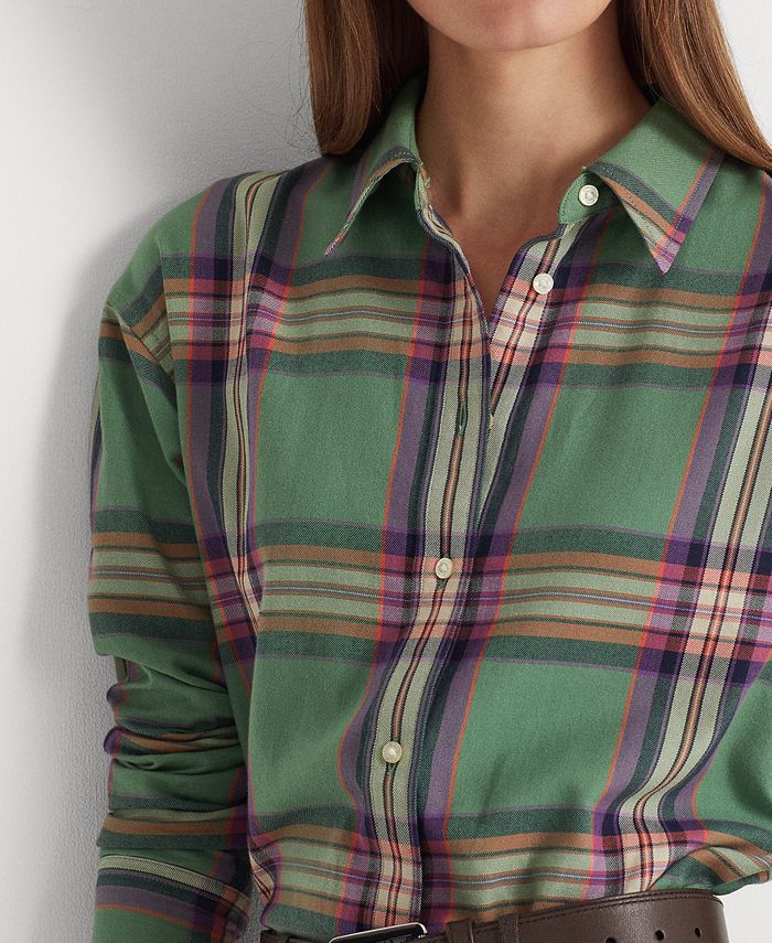 Lauren Ralph Lauren Plaid Cotton Twill Shirt Macy's