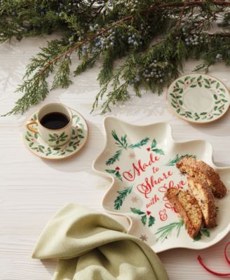 Holiday Espresso Cup & Saucer, Set of 4