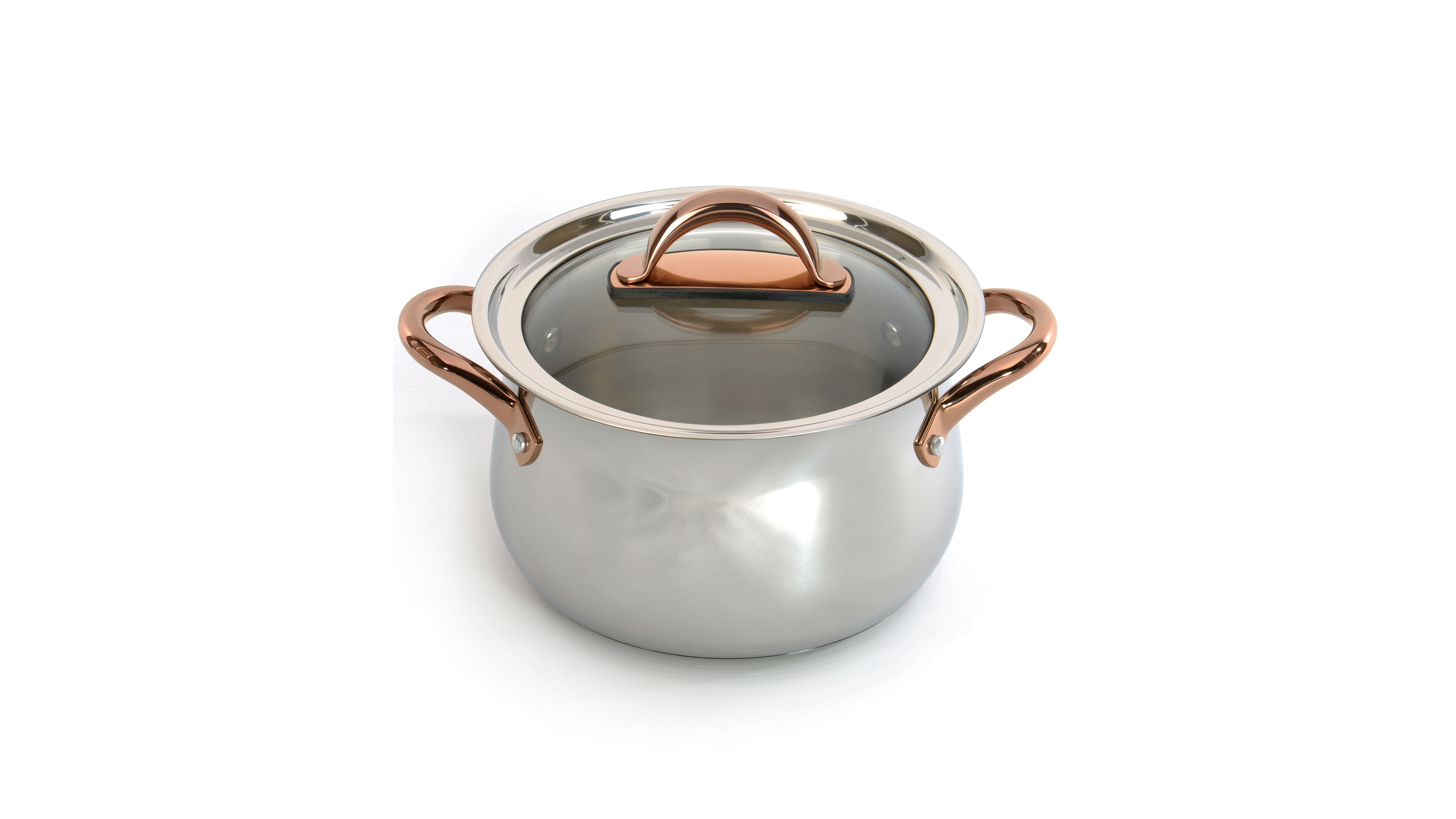 BergHOFF Ouro Gold 18/10 Stainless Steel 9.5" Stockpot with Glass Lid 8.1qt.