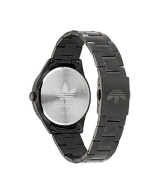 Unisex Three Hand Edition Three Black Stainless Steel Bracelet Watch 41mm