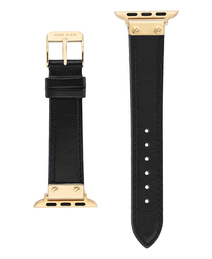 Anne Klein Women's Black Genuine Leather Band Compatible with 38/40 ...