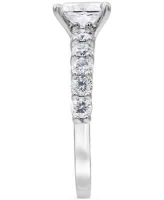 Certified Lab Grown Diamond Cushion Bridal Set (3-3/8 ct. t.w.) in 14k Gold