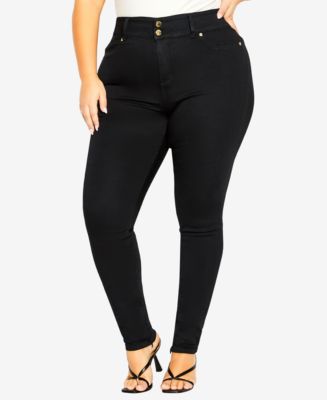 City Chic Trendy Plus Size Asha Luna Jeans - Macy's