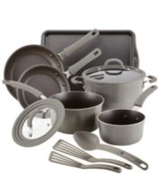 Rachael Ray Classic Brights 10-Piece Porcelain Enamel Nonstick Cookware Set  - Macy's