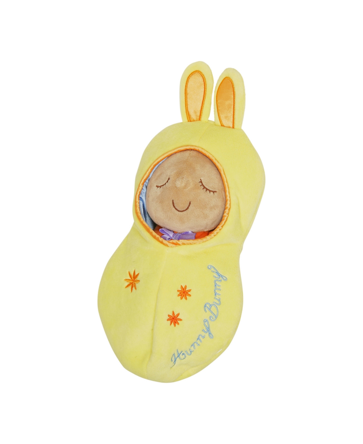 Manhattan Toy Company Kids' Snuggle Pod Hunny Bunny Beige First Baby Doll With Cozy Sleep Sack In Multicolor