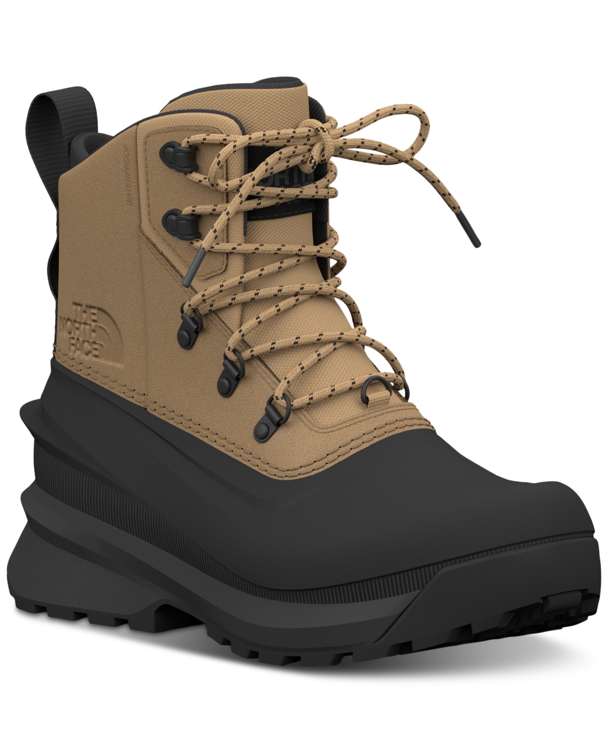 Shop The North Face Men's Chilkat V Lace-up Waterproof Boots In Utility Brown,tnf Black