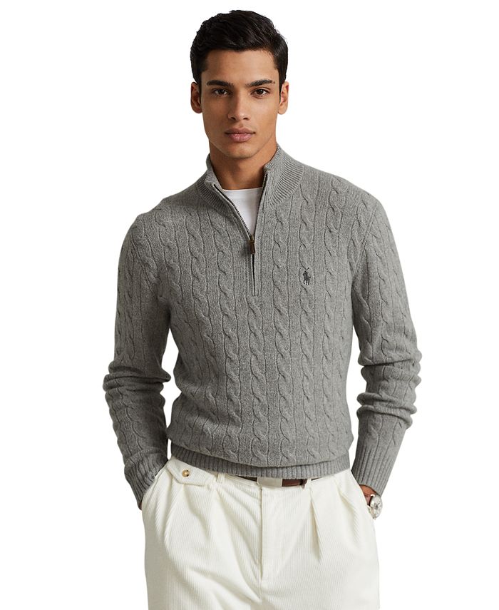 Polo Ralph Lauren Men's Cable-Knit Wool-Cashmere Sweater & Reviews -  Sweaters - Men - Macy's