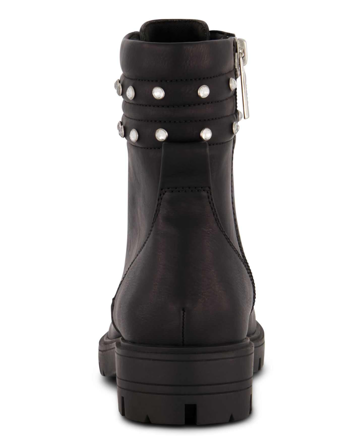 Ботинки DKNY Stassi Stone Crystal Stud Collar Moto Boots для девочек, цвет: Чёрный — фото 3
