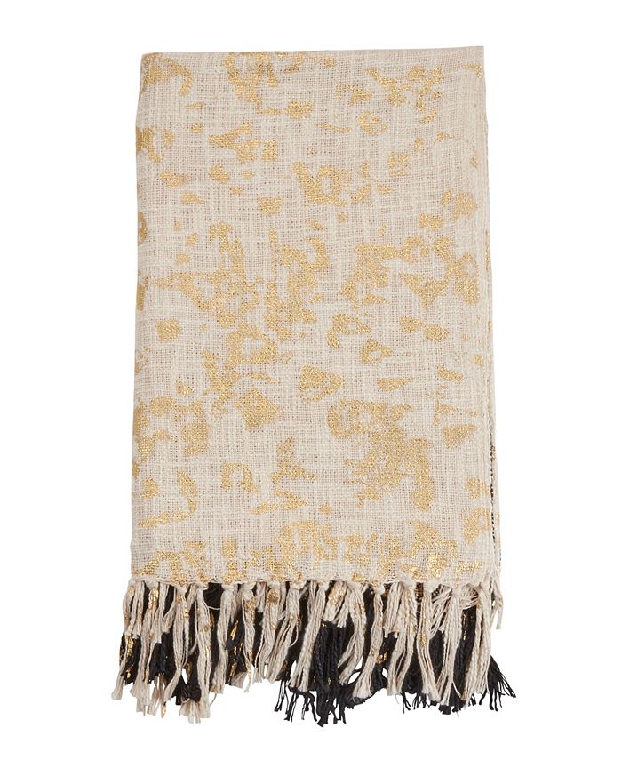 Gold foil throw hot sale blanket