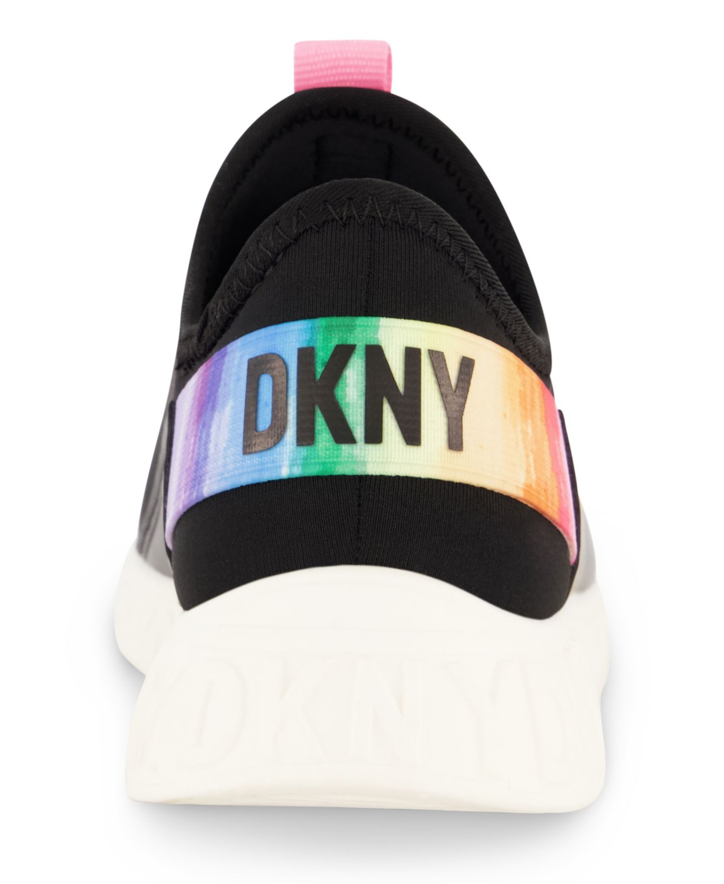 Кроссовки DKNY Slip On Logo Sneakers для девочек, цвет: Чёрный разноцветный — фото 4