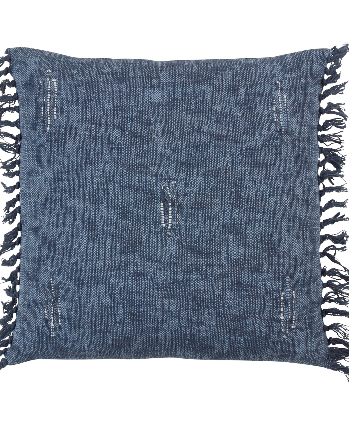 Saro Lifestyle Stitched Line Decorative Pillow, 20" X 20" In Navy Blue
