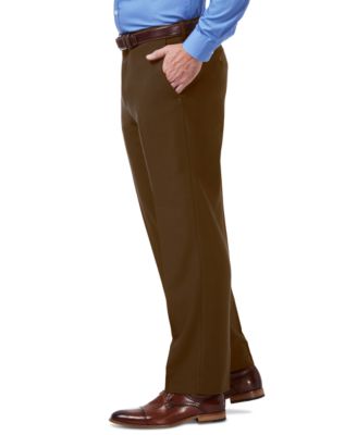 Men's Premium Comfort Stretch Classic-Fit Solid Flat Front Dress Pants