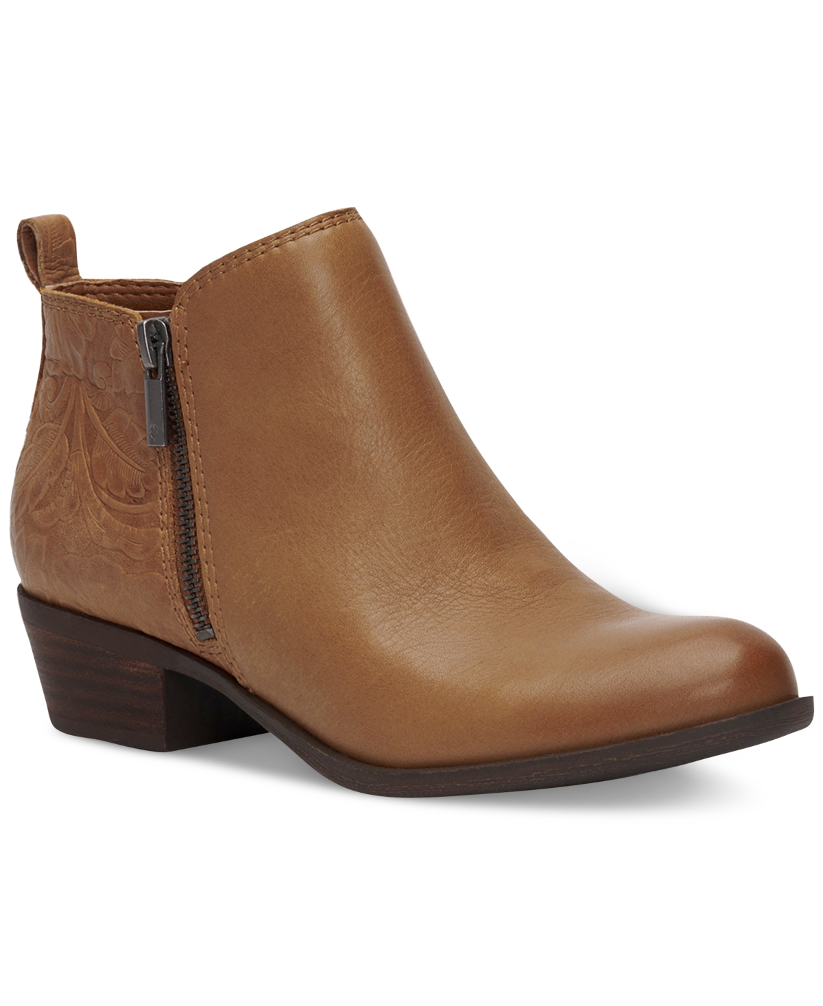 LUCKY BRAND WOMEN'S BASEL LEATHER BOOTIES WOMEN'S SHOES