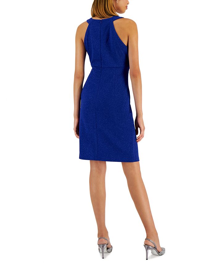 SL Fashions Women's Embellished-Neck Halter Dress - Macy's