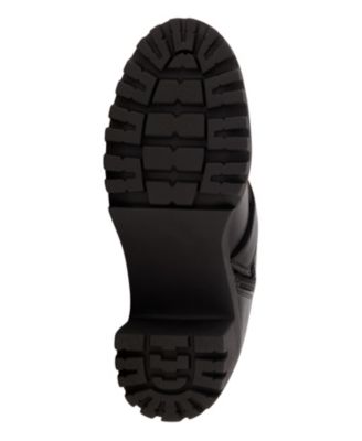 Big Girls Block Heel Pyramid Ankle Booties